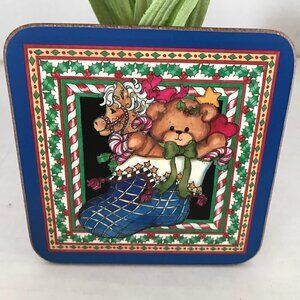 NWOT - Pimpernel Christmas Bears Stocking Coasters From England